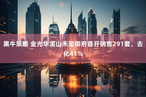 黑牛策略 金光华溪山禾玺御府首开销售291套，去化41%